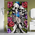 Floral Skeletons Shower Curtain 48  x 72  (Small)  Curtain(48  X 72 ) - 42.18 x64.8  Curtain(48  X 72 )