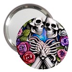 Floral Skeletons 3  Handbag Mirrors Front