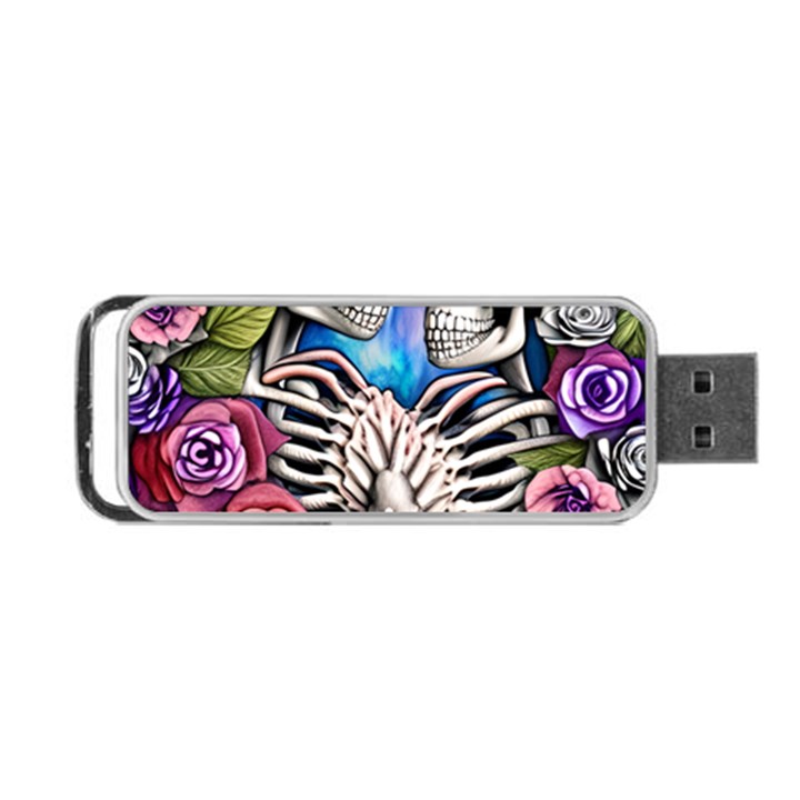 Floral Skeletons Portable USB Flash (One Side)