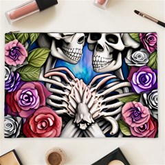 Floral Skeletons Cosmetic Bag (xxl) by GardenOfOphir