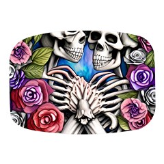 Floral Skeletons Mini Square Pill Box by GardenOfOphir