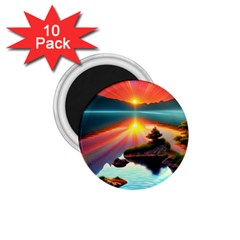 Sunset Over A Lake 1 75  Magnets (10 Pack)  by GardenOfOphir