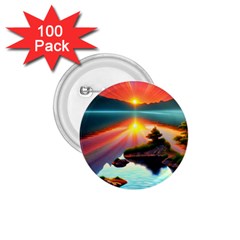 Sunset Over A Lake 1 75  Buttons (100 Pack)  by GardenOfOphir