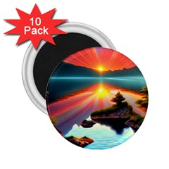 Sunset Over A Lake 2 25  Magnets (10 Pack)  by GardenOfOphir