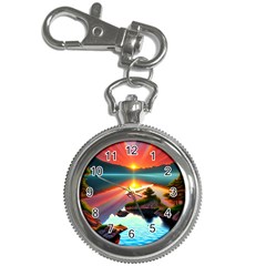 Sunset Over A Lake Key Chain Watches by GardenOfOphir