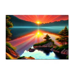 Sunset Over A Lake Sticker A4 (100 Pack) by GardenOfOphir