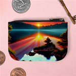 Sunset Over A Lake Mini Coin Purse Back