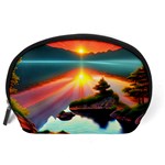 Sunset Over A Lake Accessory Pouch (Large) Back