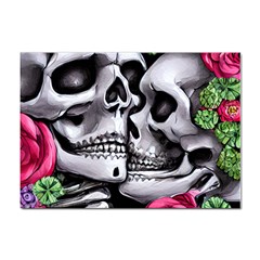 Black Skulls Red Roses Sticker A4 (100 Pack) by GardenOfOphir