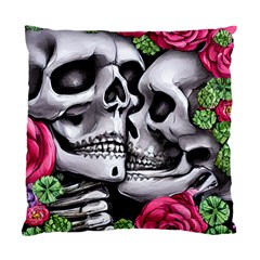 Black Skulls Red Roses Standard Cushion Case (one Side) by GardenOfOphir