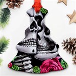 Black Skulls Red Roses Ornament (Christmas Tree)  Front