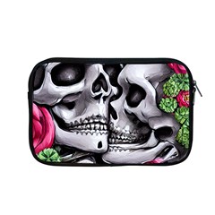 Black Skulls Red Roses Apple Macbook Pro 13  Zipper Case by GardenOfOphir