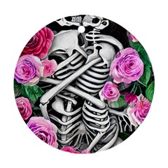 Floral Skeletons Ornament (round) by GardenOfOphir