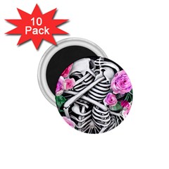 Floral Skeletons 1 75  Magnets (10 Pack)  by GardenOfOphir