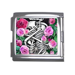 Floral Skeletons Mega Link Italian Charm (18mm) by GardenOfOphir