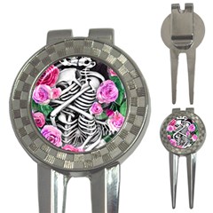 Floral Skeletons 3-in-1 Golf Divots by GardenOfOphir