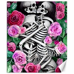 Floral Skeletons Canvas 8  X 10  by GardenOfOphir