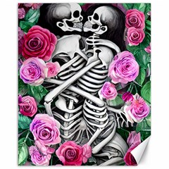 Floral Skeletons Canvas 16  X 20  by GardenOfOphir