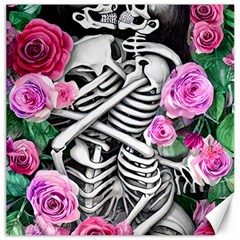 Floral Skeletons Canvas 20  X 20  by GardenOfOphir