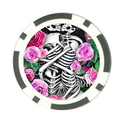 Floral Skeletons Poker Chip Card Guard by GardenOfOphir