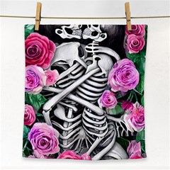 Floral Skeletons Face Towel by GardenOfOphir