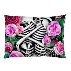 Floral Skeletons Pillow Case by GardenOfOphir