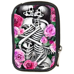 Floral Skeletons Compact Camera Leather Case by GardenOfOphir