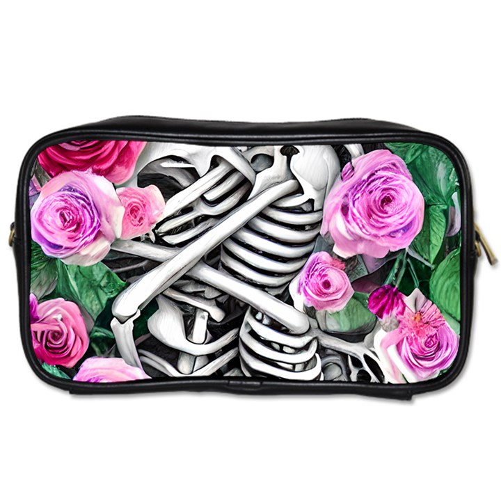 Floral Skeletons Toiletries Bag (Two Sides)