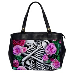 Floral Skeletons Oversize Office Handbag by GardenOfOphir