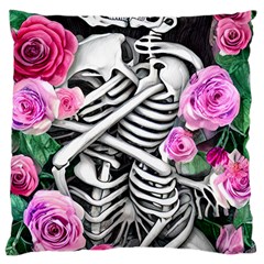 Floral Skeletons Large Cushion Case (two Sides) by GardenOfOphir