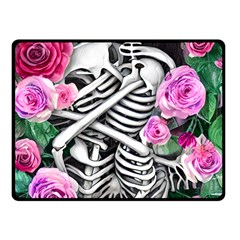 Floral Skeletons Fleece Blanket (small) by GardenOfOphir