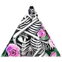 Floral Skeletons Wooden Puzzle Triangle by GardenOfOphir