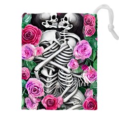 Floral Skeletons Drawstring Pouch (5xl) by GardenOfOphir