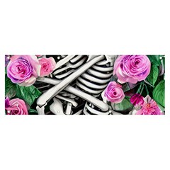 Floral Skeletons Banner And Sign 8  X 3  by GardenOfOphir