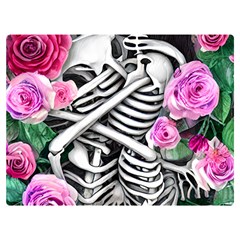 Floral Skeletons Premium Plush Fleece Blanket (extra Small) by GardenOfOphir