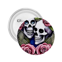 Skulls And Flowers 2 25  Buttons by GardenOfOphir