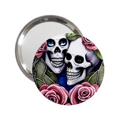 Skulls And Flowers 2 25  Handbag Mirrors by GardenOfOphir