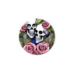 Skulls And Flowers Golf Ball Marker (10 Pack) by GardenOfOphir