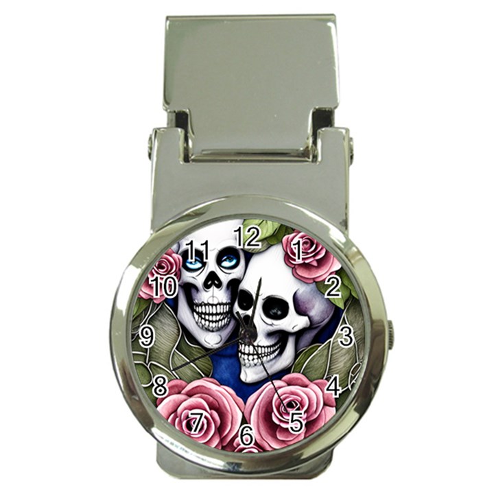 Skulls and Flowers Money Clip Watches