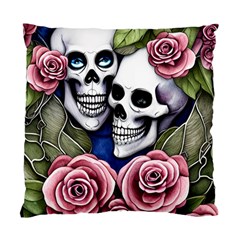 Skulls And Flowers Standard Cushion Case (one Side) by GardenOfOphir