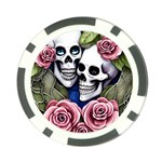 Skulls and Flowers Poker Chip Card Guard (10 pack) Front