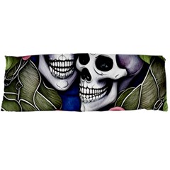 Skulls And Flowers Body Pillow Case Dakimakura (two Sides) by GardenOfOphir