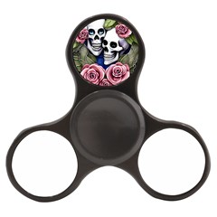 Skulls And Flowers Finger Spinner by GardenOfOphir