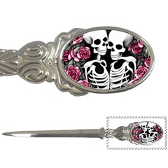 Black And White Rose Sugar Skull Letter Opener by GardenOfOphir