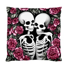 Black And White Rose Sugar Skull Standard Cushion Case (one Side) by GardenOfOphir