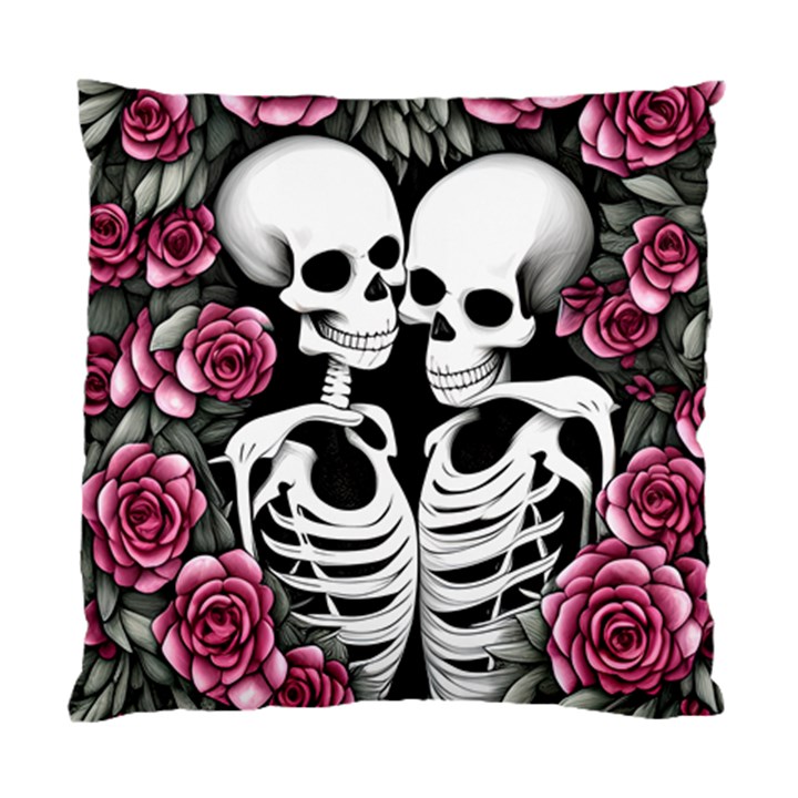 black and white rose sugar skull Standard Cushion Case (Two Sides)