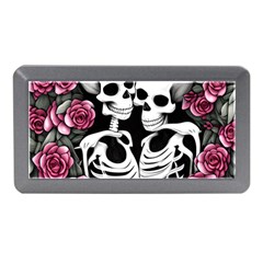 Black And White Rose Sugar Skull Memory Card Reader (mini) by GardenOfOphir