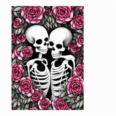 Black And White Rose Sugar Skull Small Garden Flag (two Sides) by GardenOfOphir