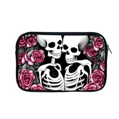 Black And White Rose Sugar Skull Apple Macbook Pro 13  Zipper Case by GardenOfOphir