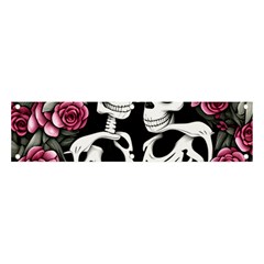 Black And White Rose Sugar Skull Banner And Sign 4  X 1  by GardenOfOphir